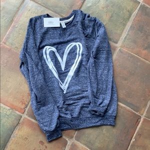 Women’s heathered navy heart sweatshirt